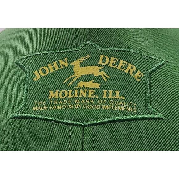 John Deere‎ Embroidered Green Yellow Adjustable Hat Moline Illinois Dealer Sales - Picture 2 of 9